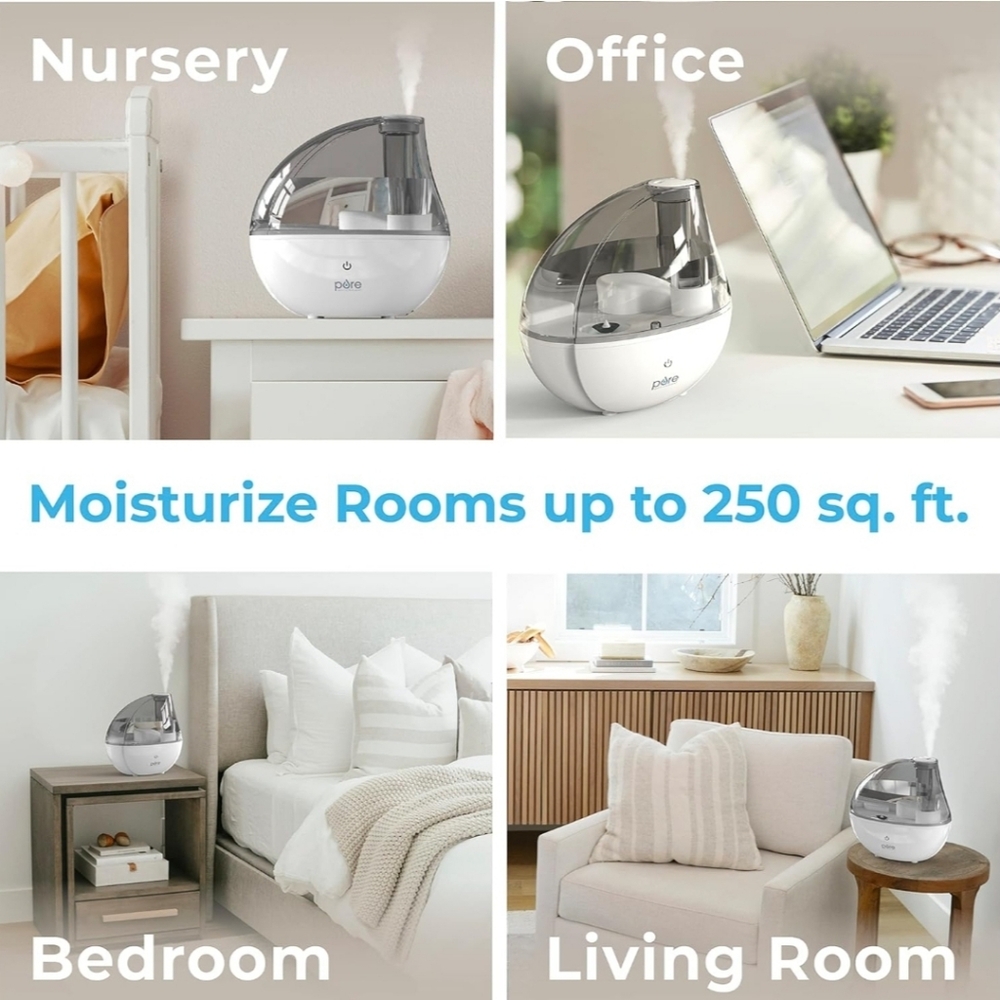 Pure Enrichment MistAire Ultrasonic Cool Mist Humidifier - White and Gray - Picture 6 of 9